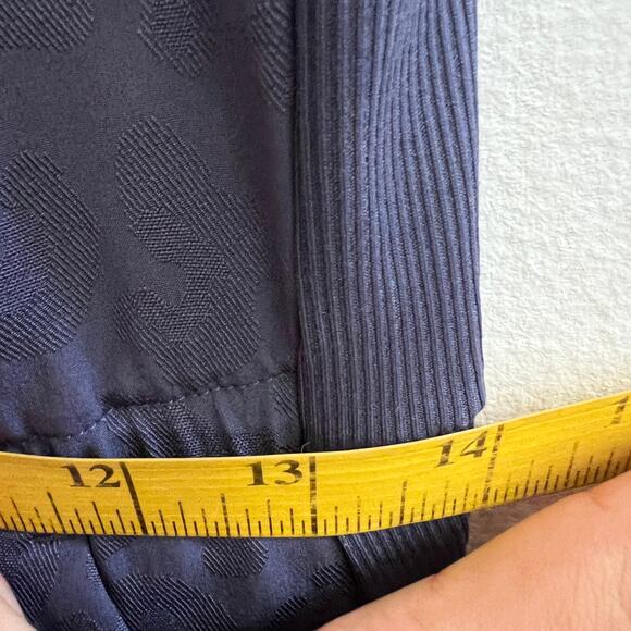 Athleta Blue Leopard Brooklyn Textured Jumpsuit Size 2P Casual Athleisure - Picture 7 of 7